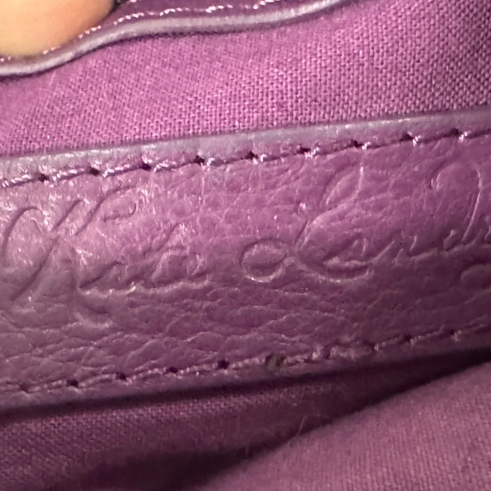 Vintage Purple Leather Crossbody Bag - Picture 5 of 12